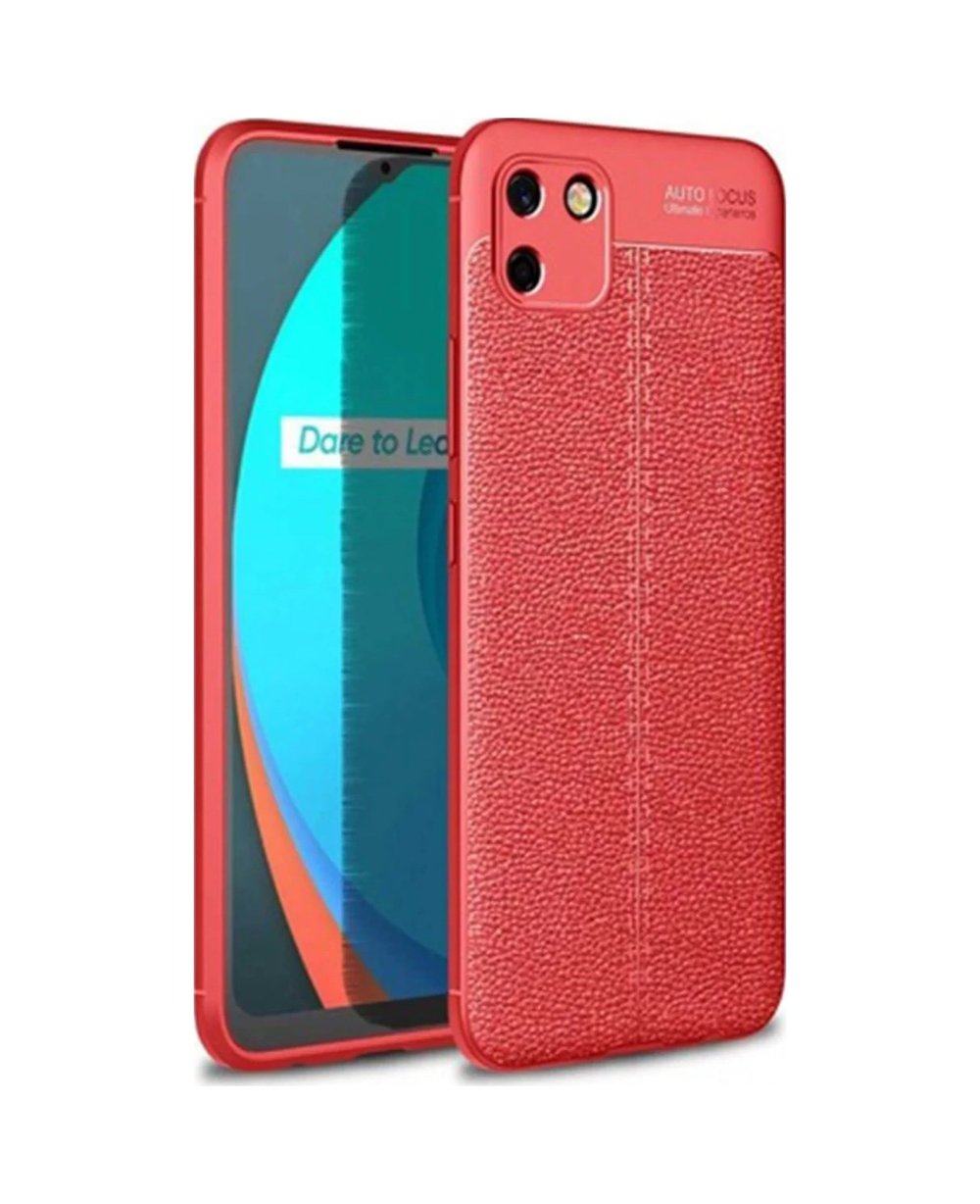 Realme C11 Uyumlu Kılıf Auto Focus Kapak - Kırmızı Belirtilmemiş