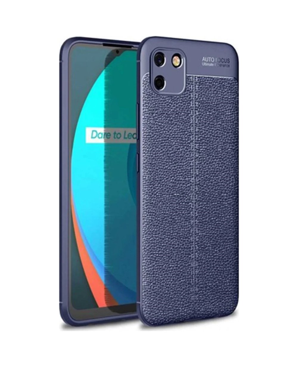 Realme C11 Uyumlu Kılıf Auto Focus Kapak - Lacivert Belirtilmemiş
