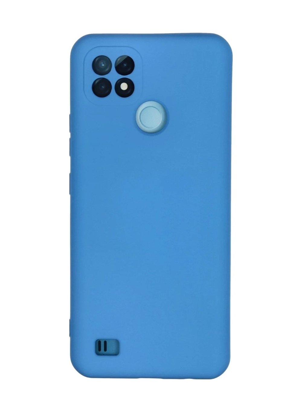 Realme C21 Uyumlu Kılıf Nano İçi Kadife Silikon - Mavi Belirtilmemiş