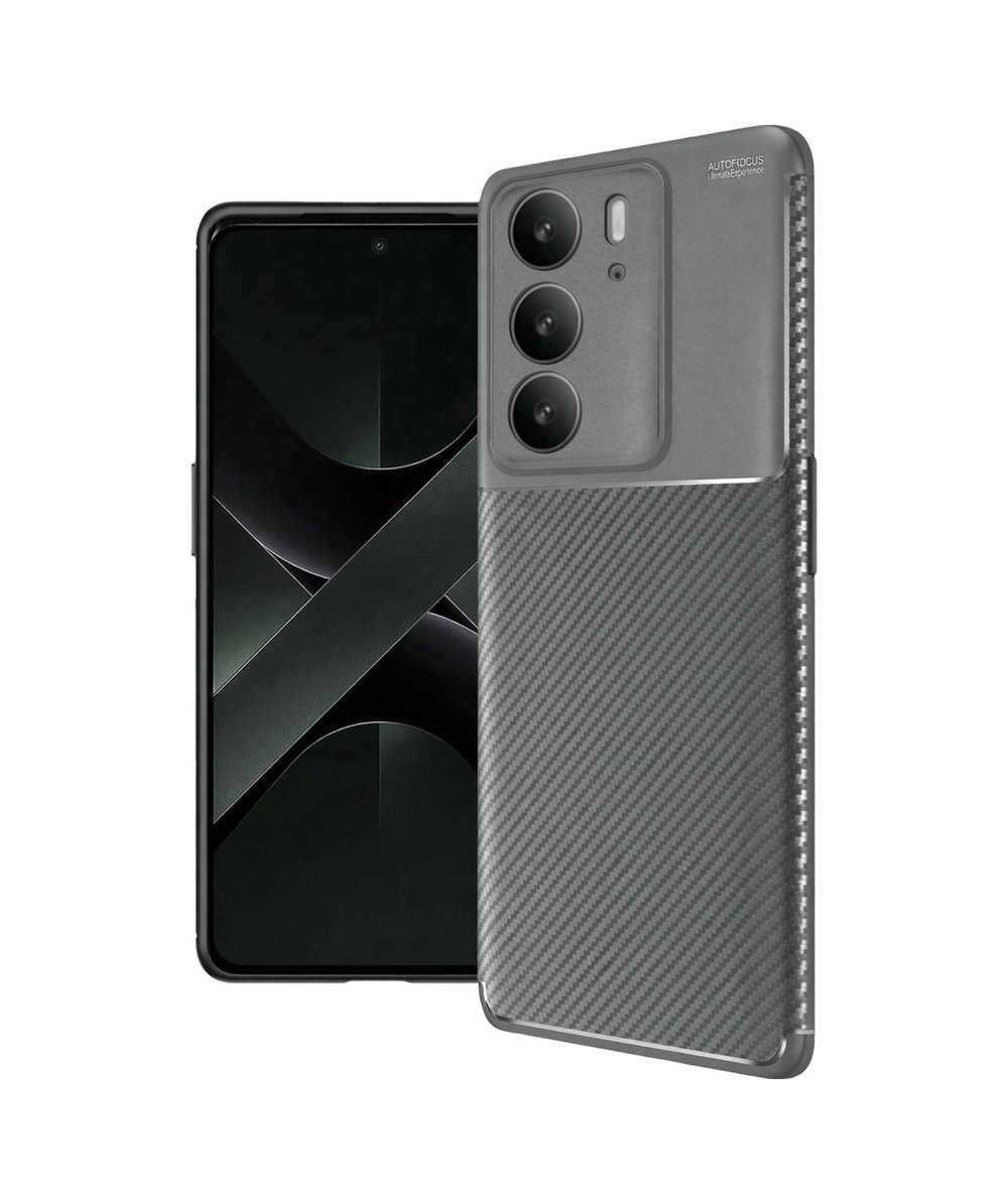 Realme C75 4g Uyumlu Auto Focus Karbon Kapak - Gri Belirtilmemiş