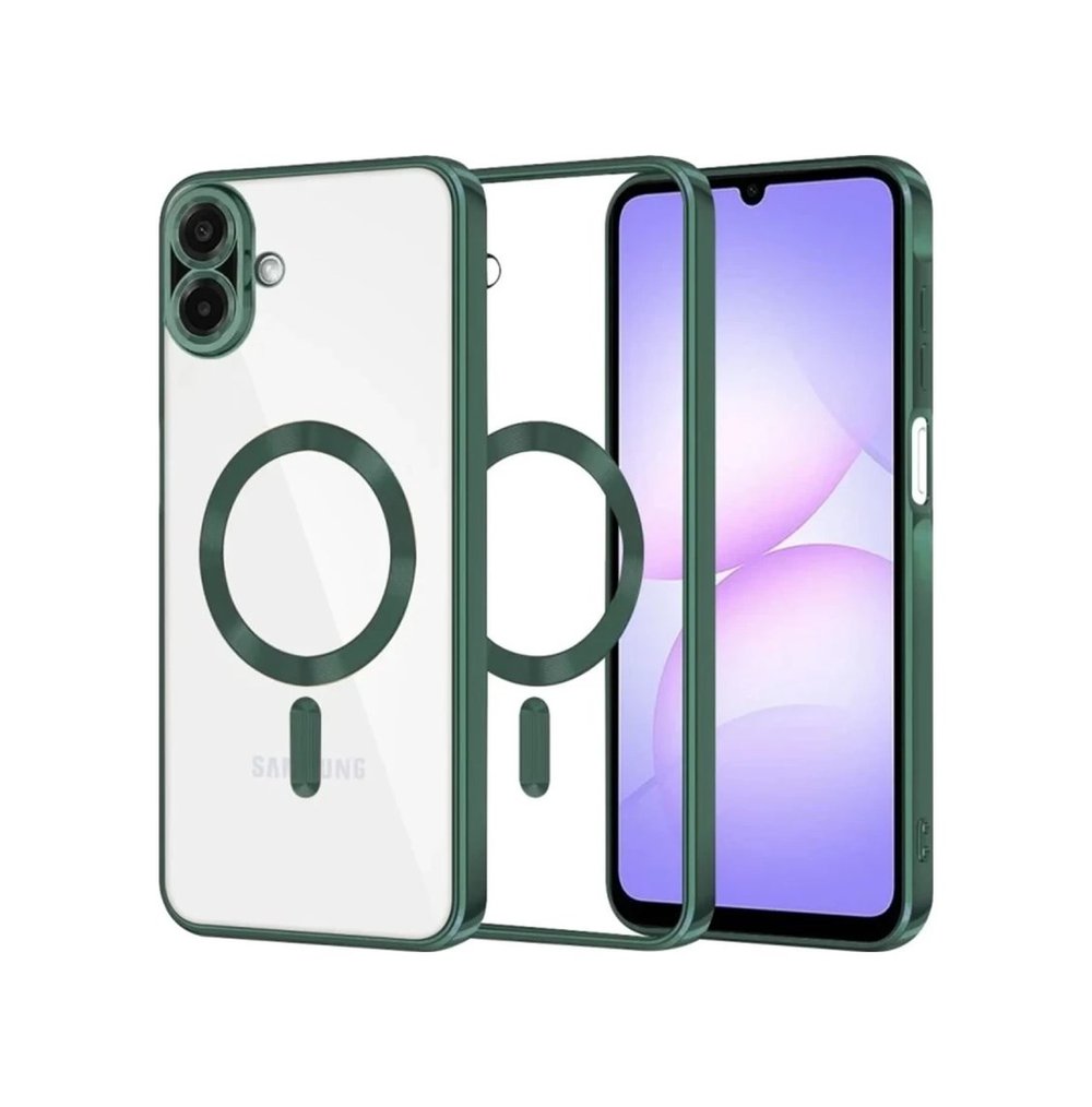 Samsung Galaxy A07 4g Uyumlu Kross Magneticsafe Kapak - Koyu Yeşil Belirtilmemiş