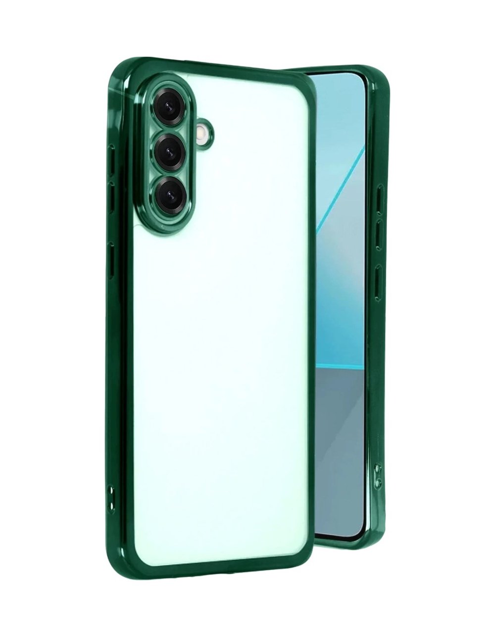Samsung Galaxy A17 5g Uyumlu Lensli Silikon - Yeşil Belirtilmemiş