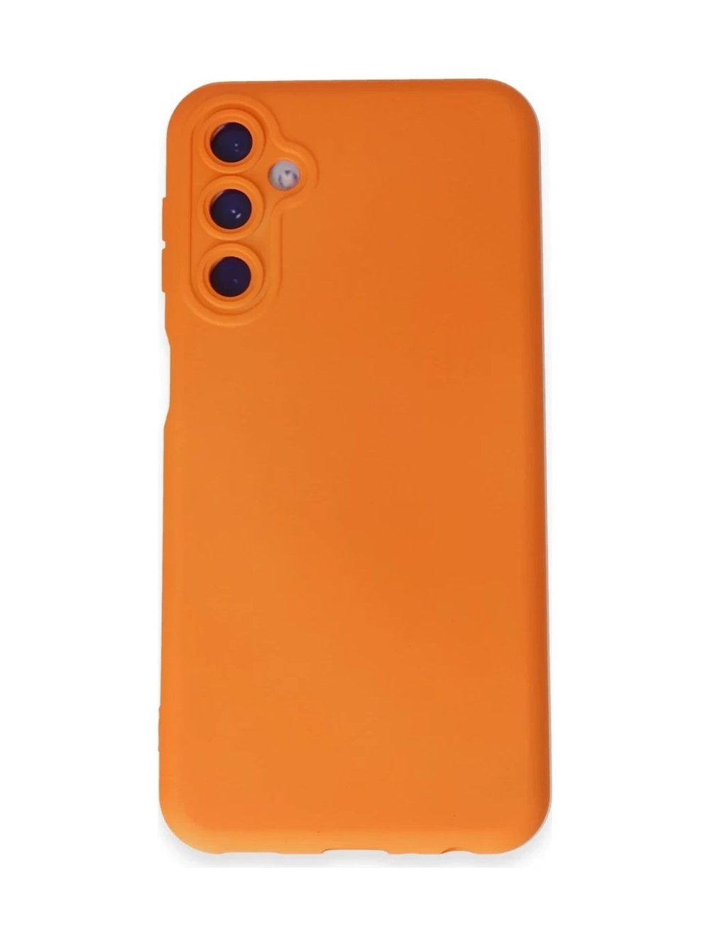 Samsung Galaxy M14 5g Uyumlu Kılıf Nano İçi Kadife Silikon - Turuncu iPhone 17 Pro