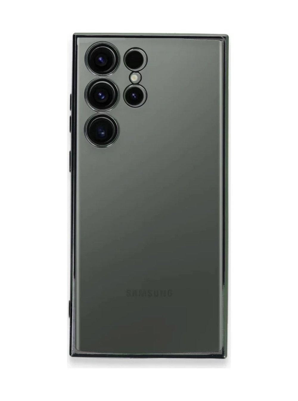 Samsung Galaxy S23 Ultra Uyumlu Kılıf Lensli Silikon - Yeşil Belirtilmemiş