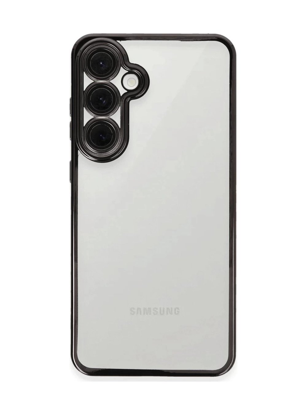 Samsung Galaxy S24 Fe Uyumlu Kılıf Lensli Silikon - Siyah Belirtilmemiş