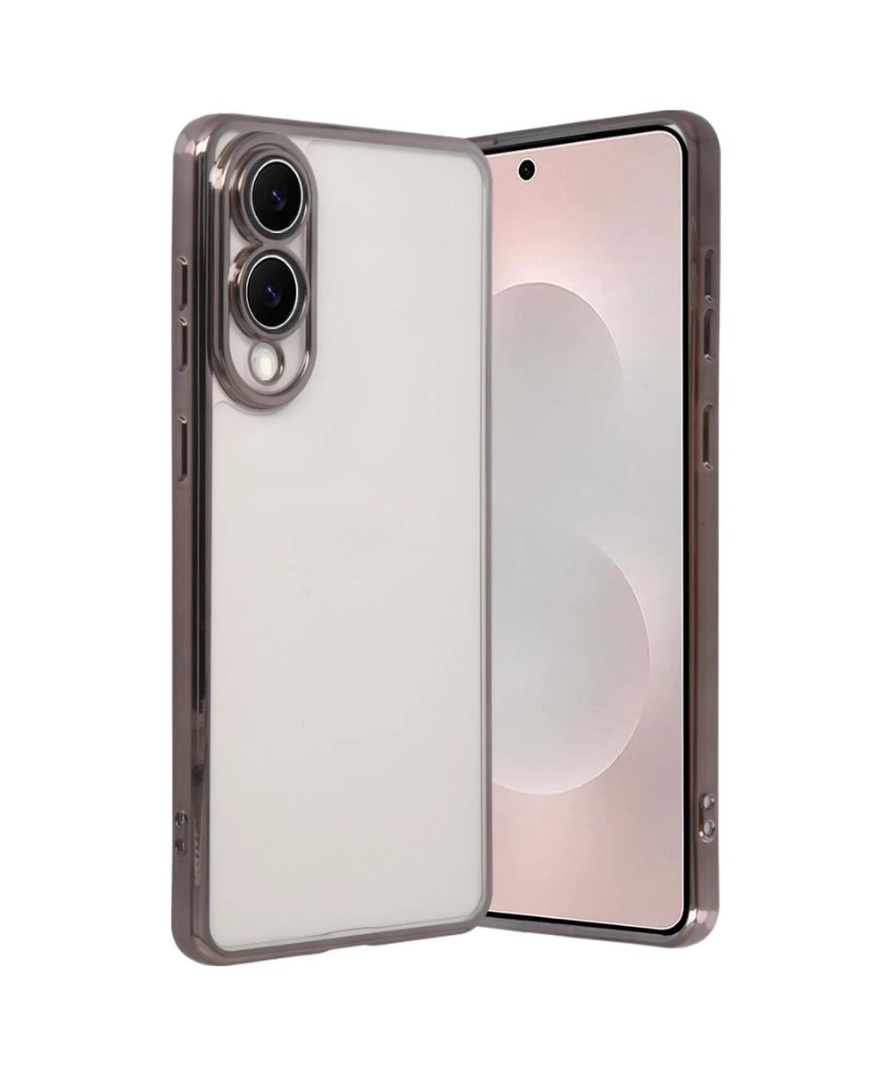 Samsung Galaxy S25 Uyumlu Edge Lensli Silikon - Titan Gri Belirtilmemiş