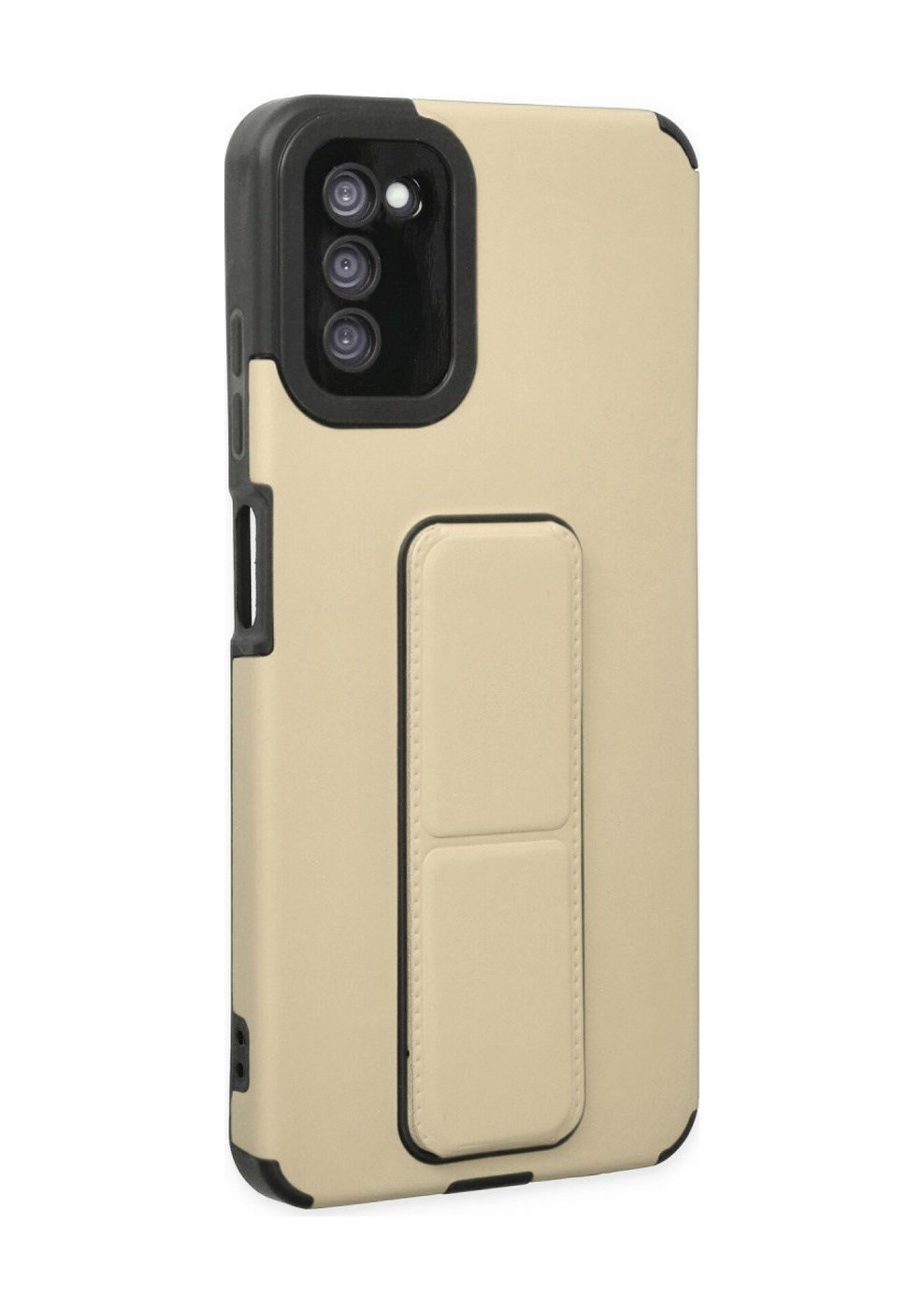 Samsung Galaxy Uyumlu,   A03s Kılıf Mega Standlı Silikon - Gold Belirtilmemiş