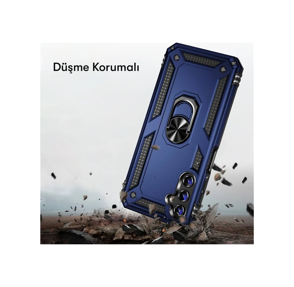Samsung Galaxy Uyumlu   A04s Kılıf Sofya Yüzüklü Silikon Kapak - Yeşil Belirtilmemiş