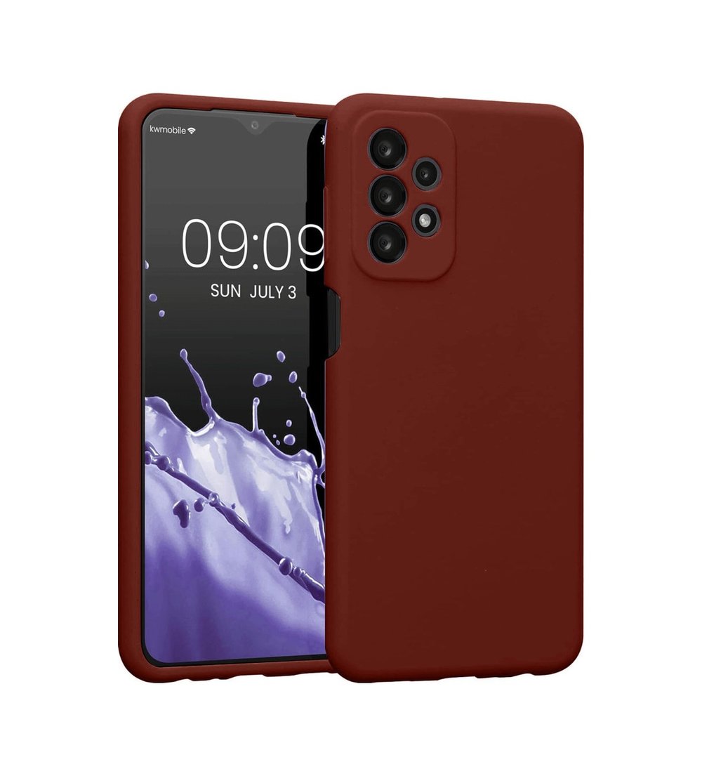 Samsung Galaxy Uyumlu   A23 4g Kılıf First Silikon - Bordo Belirtilmemiş