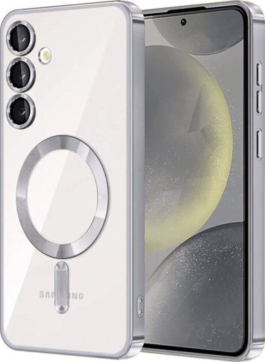 Samsung Galaxy Uyumlu   S23 Plus Kılıf Kross Magneticsafe Kapak - Gümüş Belirtilmemiş