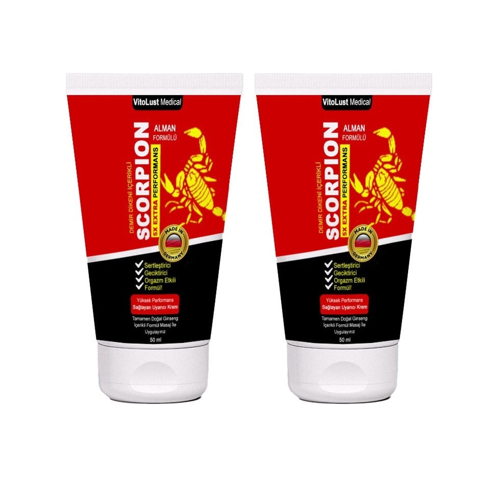 Scorpion 2 Adet Erkeklere Özel Maximumlayıcı Destekleyici Krem 50 Ml