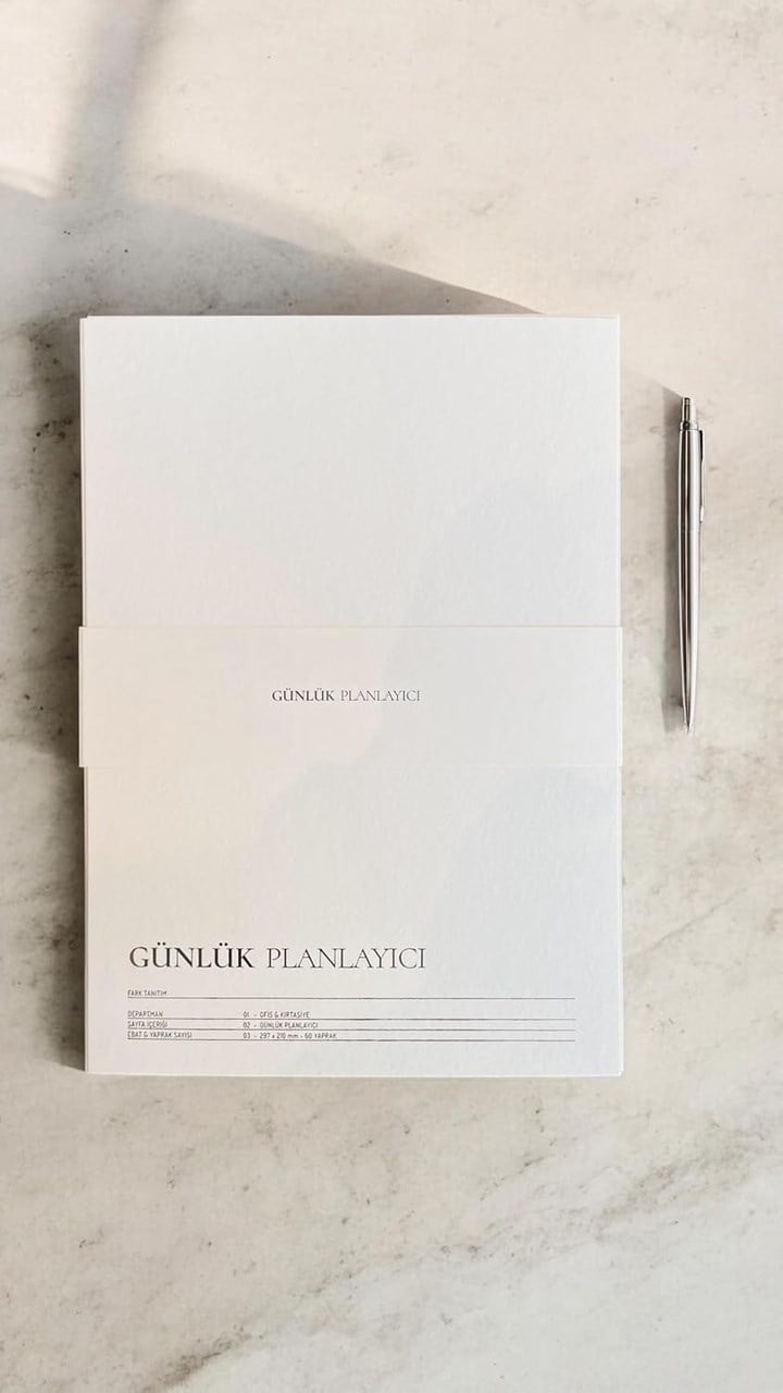 Tarihsiz Planlayıcı, A4 Boyutunda 21cm X 29.7cm Günlük Planlayıcı Çok Renkli