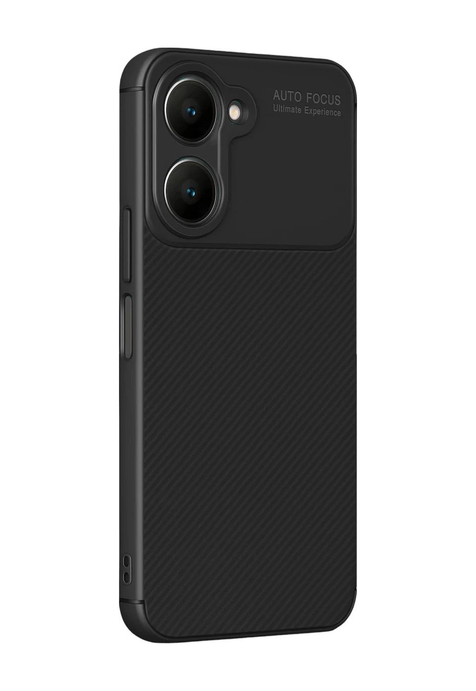 Vivo Y18 Uyumlu Kılıf Auto Focus Karbon Kapak - Siyah Belirtilmemiş