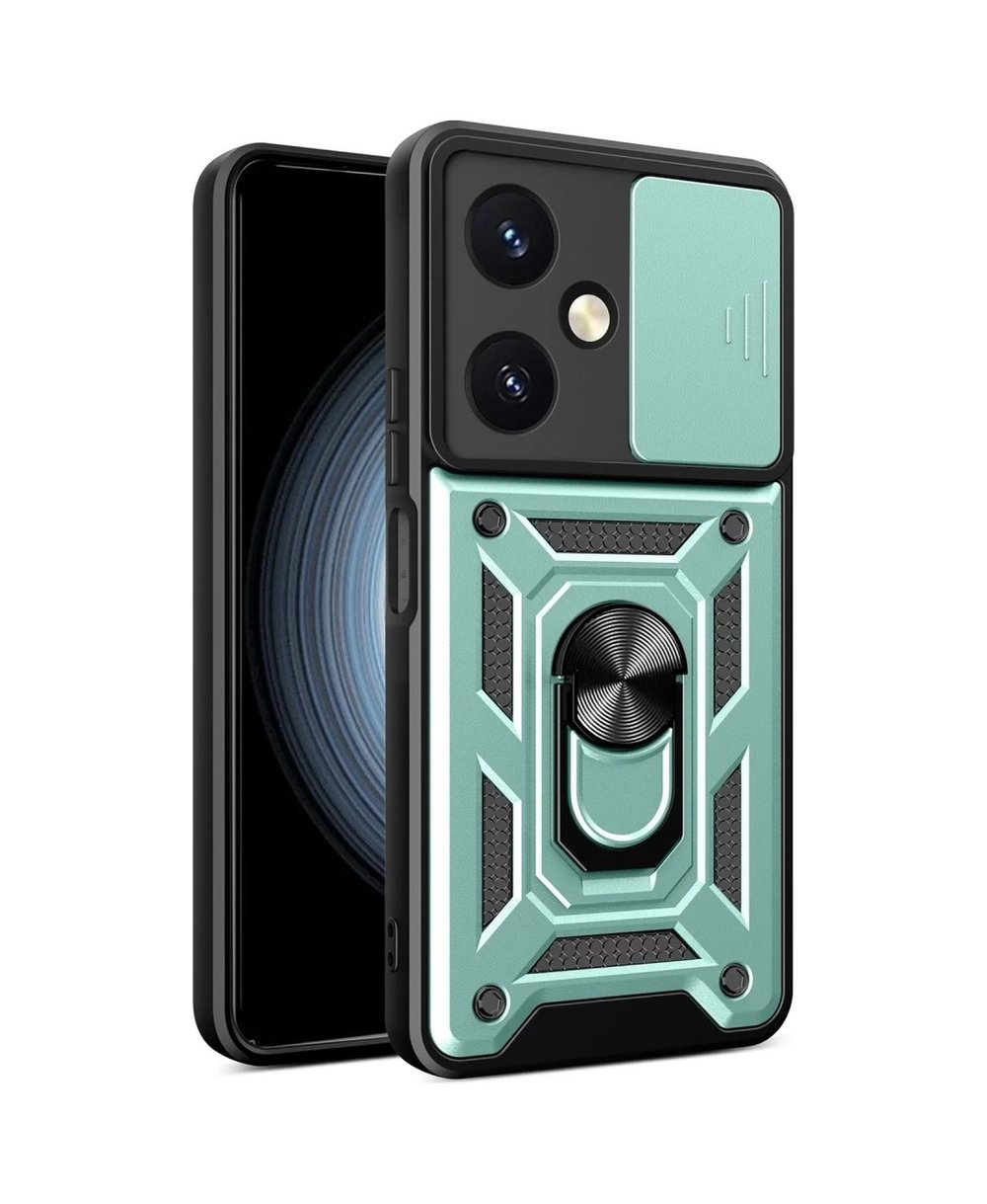 Vivo Y27 Uyumlu Kılıf Pars Lens Yüzüklü Silikon - Yeşil Belirtilmemiş