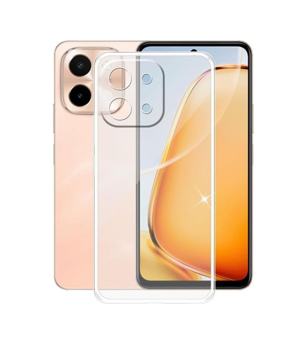 Vivo Y28 Uyumlu Kılıf Lüx Şeffaf Silikon Belirtilmemiş