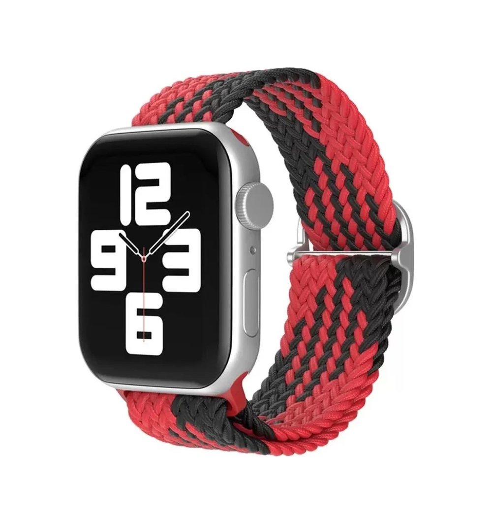 Watch 20mm Uyumlu Star Kordon - Kırmızı-siyah -