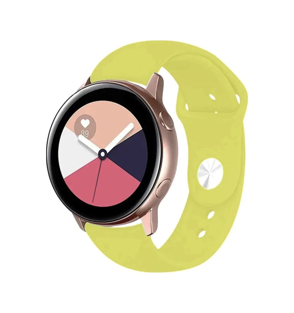 Watch 22mm Uyumlu Klasik Kordon - Sarı Diğer