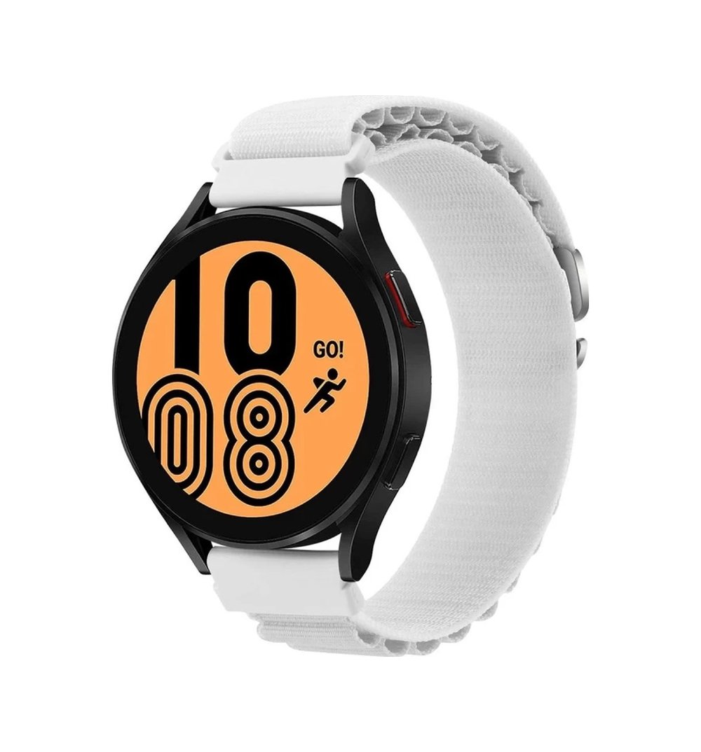 Watch 22mm Uyumlu Kr410 Kumaş Kordon - Beyaz -