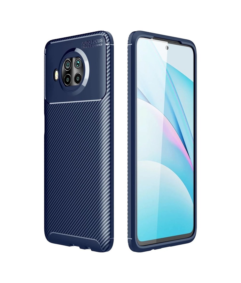 Xiaomi Mi 10t Lite Uyumlu Kılıf Auto Focus Karbon Kapak - Lacivert Belirtilmemiş