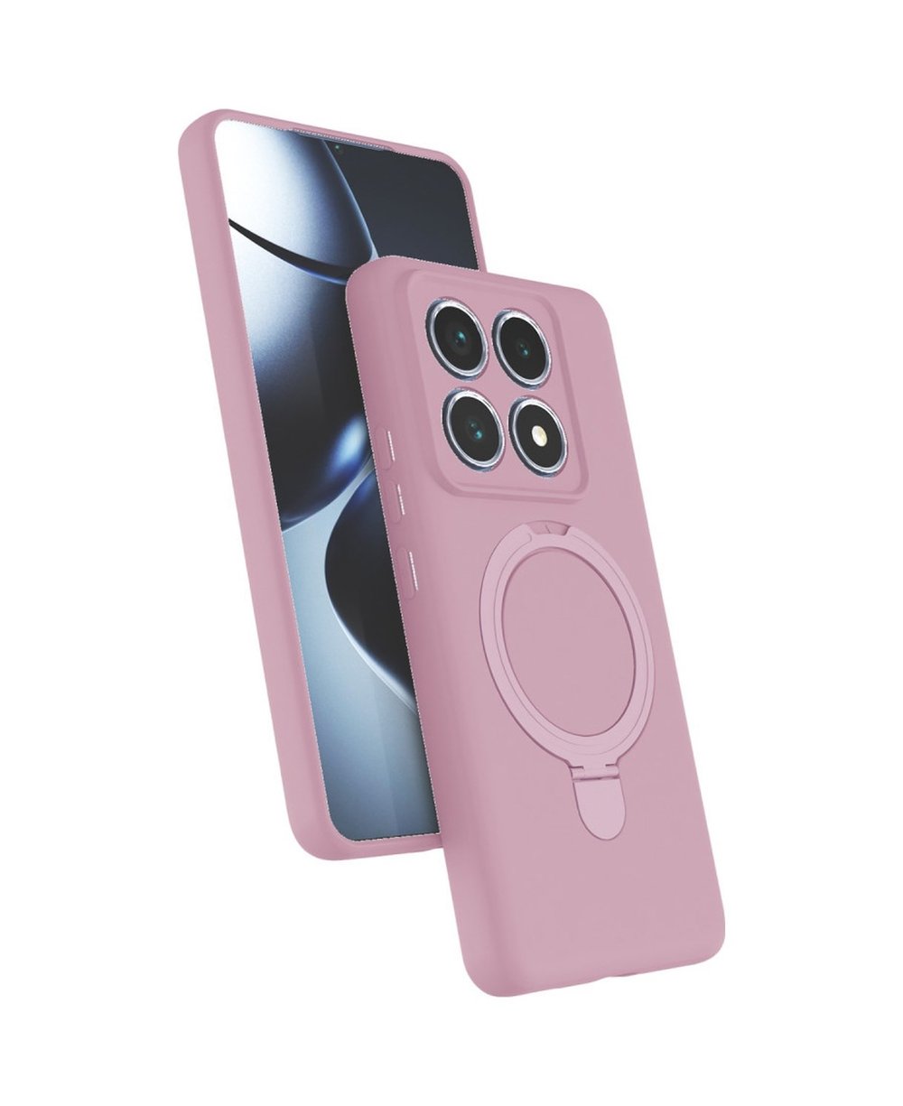 Xiaomi Mi 14t Pro Uyumlu Regal Magsafe Standlı Kapak - Açık Pembe Belirtilmemiş