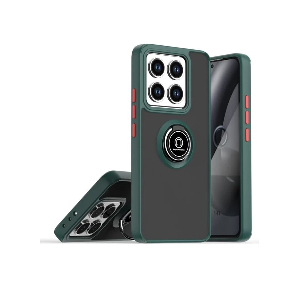 Xiaomi Mi 15 Uyumlu Kılıf Montreal Yüzüklü Silikon Kapak - Yeşil Belirtilmemiş