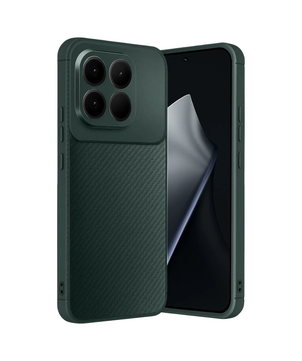 Xiaomi Mi 15t Uyumlu Auto Focus Karbon Kapak - Koyu Yeşil Belirtilmemiş