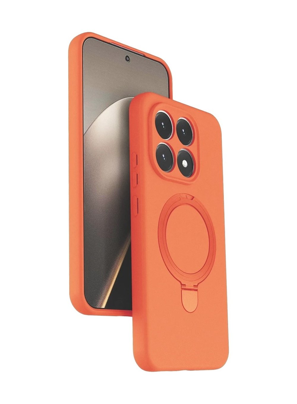 Xiaomi Mi 15t Uyumlu Regal Magsafe Standlı Kapak - Turuncu Belirtilmemiş