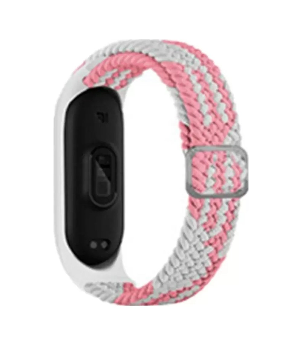 Xiaomi Mi Band 6 Uyumlu Star Kordon - Pembe-beyaz -