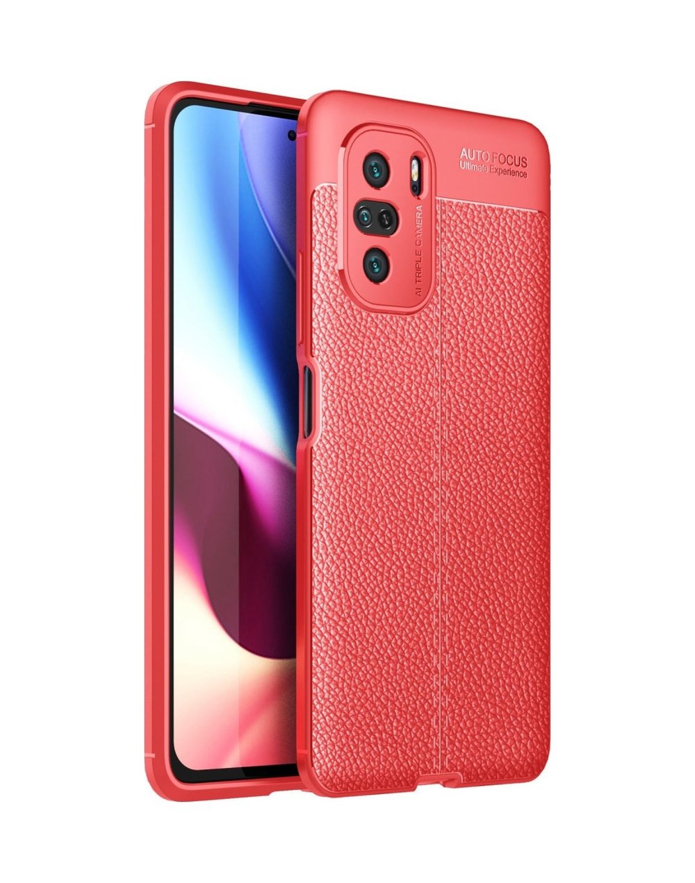 Xiaomi Poco F3 Uyumlu Kılıf Auto Focus Kapak - Kırmızı Belirtilmemiş