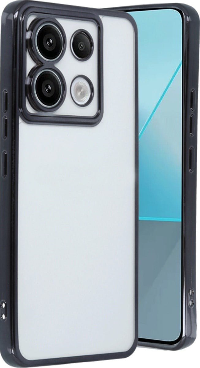 Xiaomi Poco X6 Uyumlu Kılıf Lensli Silikon - Siyah Belirtilmemiş
