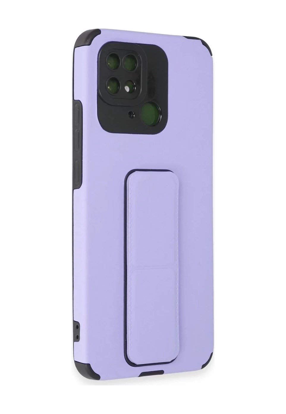 Xiaomi Redmi 10c Uyumlu Kılıf Mega Standlı Silikon - Lila Belirtilmemiş