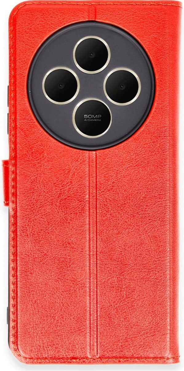 Xiaomi Redmi 14c Uyumlu Kılıf Trend S Plus Kapaklı Kılıf - Kırmızı Belirtilmemiş