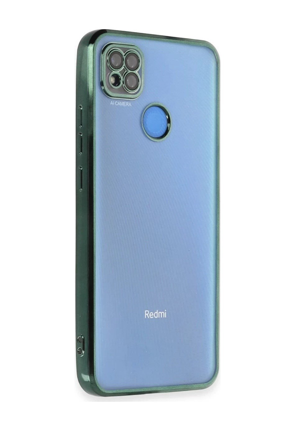 Xiaomi Redmi 9c Uyumlu Kılıf Lensli Silikon - Yeşil Belirtilmemiş
