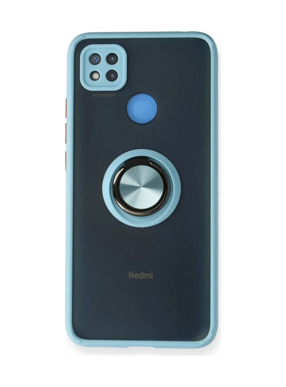 Xiaomi Redmi 9c Uyumlu Kılıf Montreal Yüzüklü Silikon Kapak - Buz Mavi Belirtilmemiş