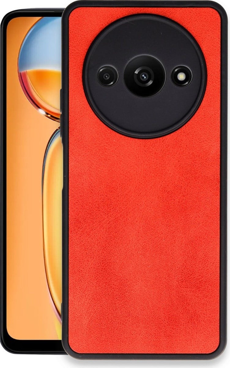 Xiaomi Redmi A3 4g Uyumlu Kılıf Aras Deri Kapak - Kırmızı Belirtilmemiş