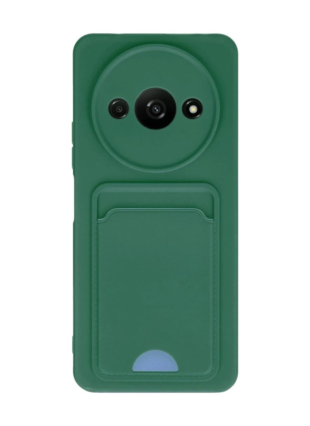 Xiaomi Redmi A3 4g Uyumlu Kılıf Kelvin Kartvizitli Silikon - Koyu Yeşil Belirtilmemiş
