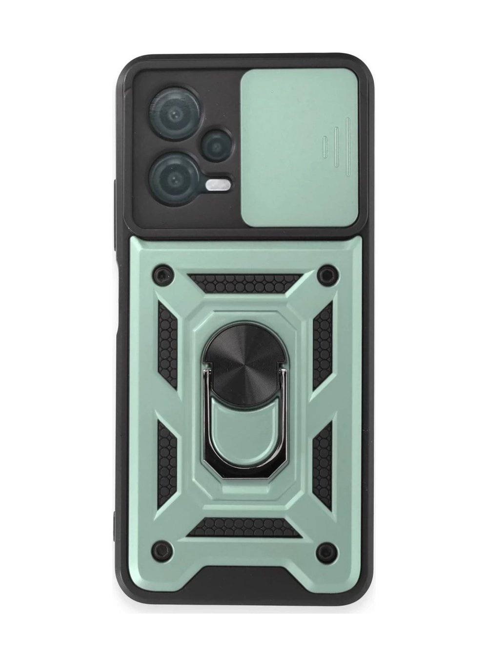 Xiaomi Redmi Note 12 5g Uyumlu Kılıf Pars Lens Yüzüklü Silikon - Yeşil Belirtilmemiş