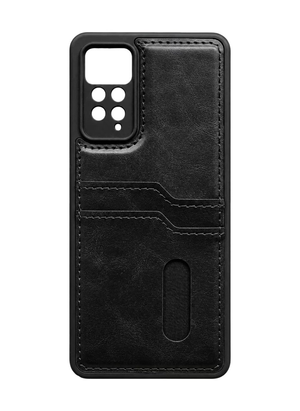 Xiaomi Redmi Note 12 Pro 4g Uyumlu Kılıf Sara Kartvizitli Deri Kılıf - Siyah Belirtilmemiş