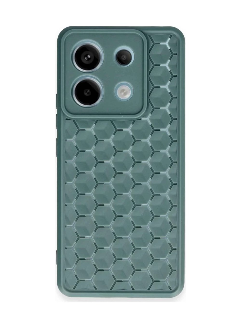 Xiaomi Redmi Note 13 Pro 5g Uyumlu Kılıf Petek Silikon Kapak - Koyu Yeşil Belirtilmemiş