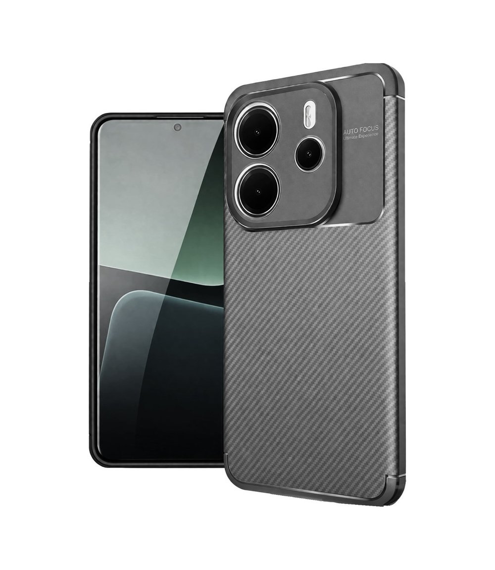 Xiaomi Redmi Note 14 4g Uyumlu Kılıf Auto Focus Karbon Kapak - Gri Belirtilmemiş