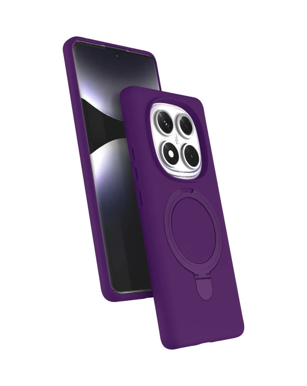 Xiaomi Redmi Note 14 Pro 4g Uyumlu Regal Magsafe Standlı Kapak - Derin Mor Belirtilmemiş