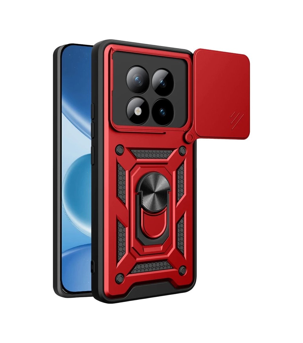 Xiaomi Redmi Note 15 Pro 5g Uyumlu Pars Lens Yüzüklü Silikon - Kırmızı Belirtilmemiş