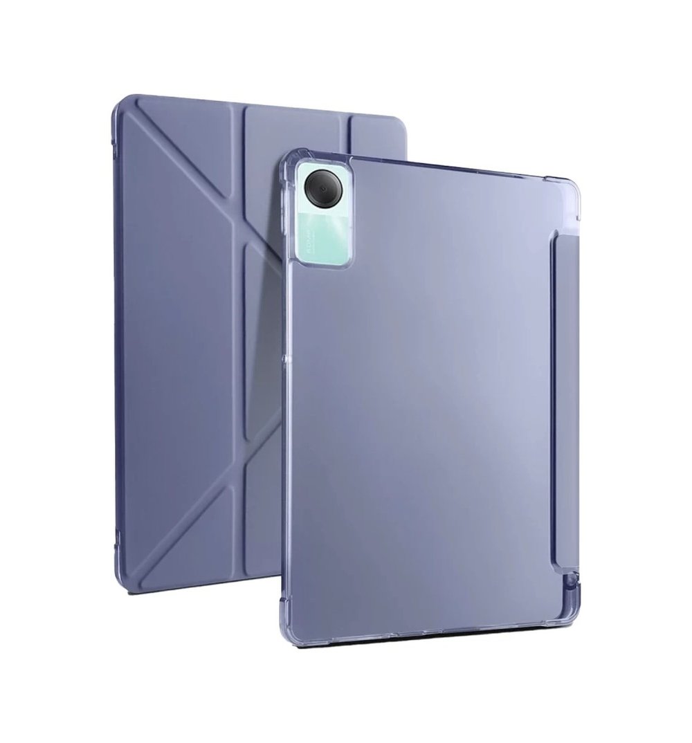 Xiaomi Redmi Pad Se 4g Uyumlu Kılıf Kalemlikli Mars Tablet Kılıfı - Lavender Arka Kapak Lacivert