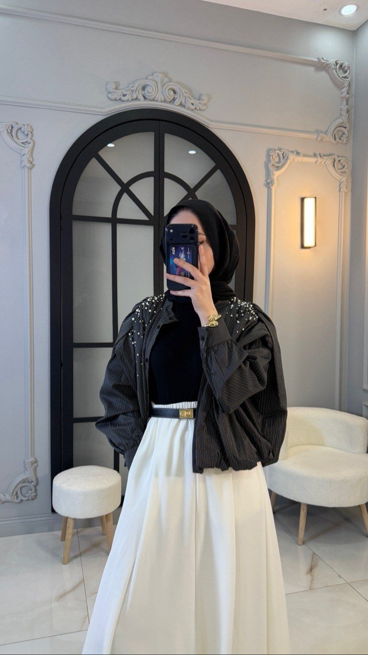 Krep Etek Pantolon | Beyaz
