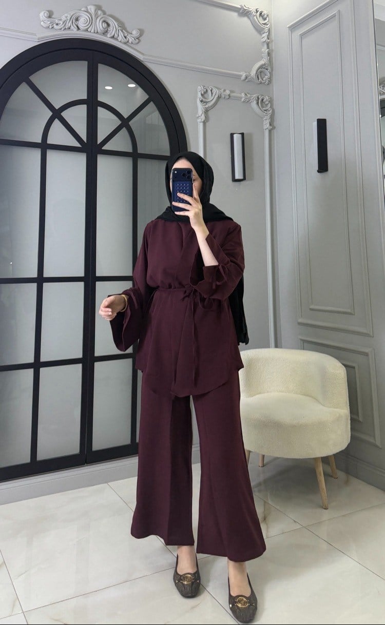 Lenora 3'lü Takım | Mürdüm