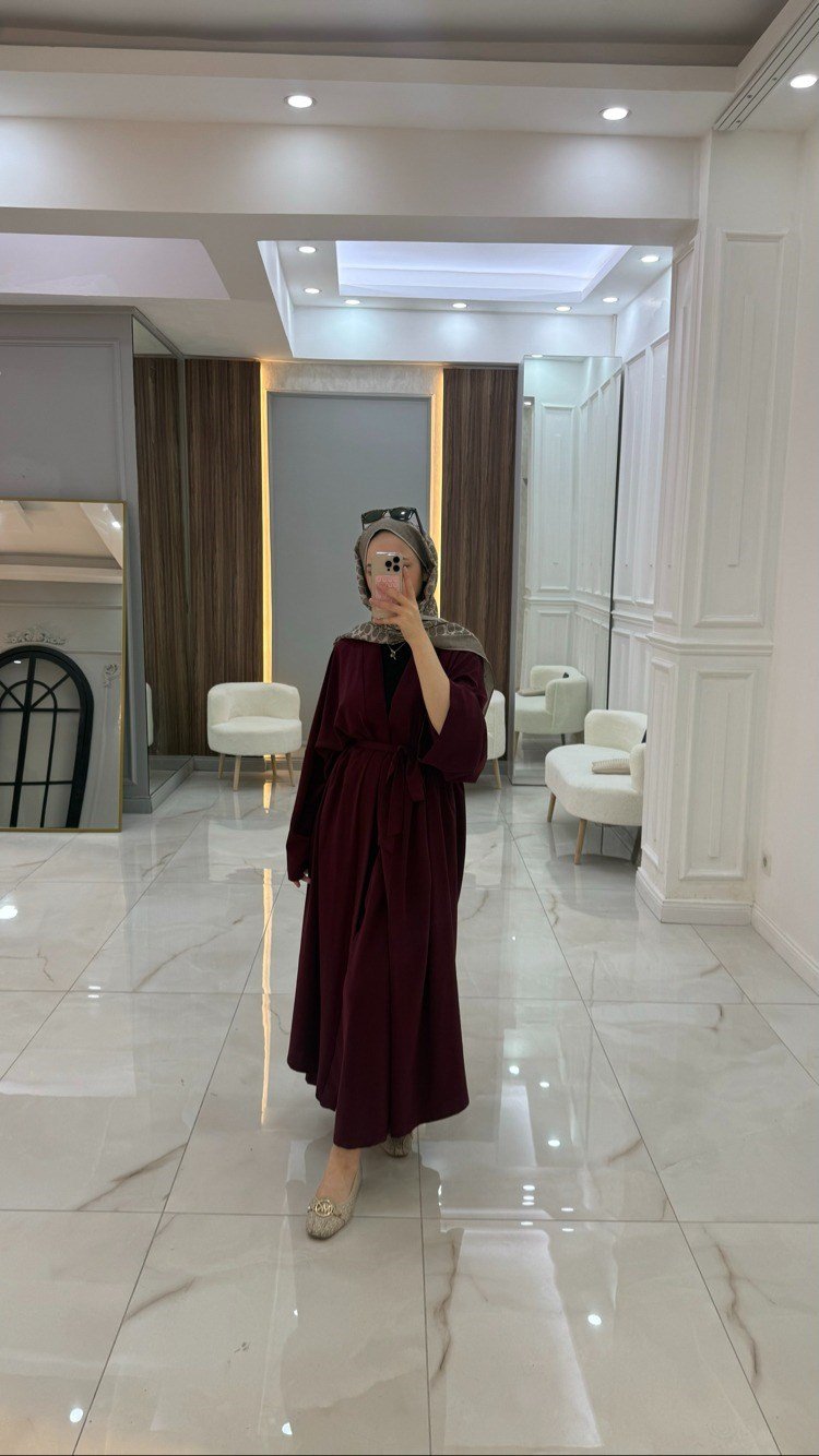 Ruffle Takım Bordo