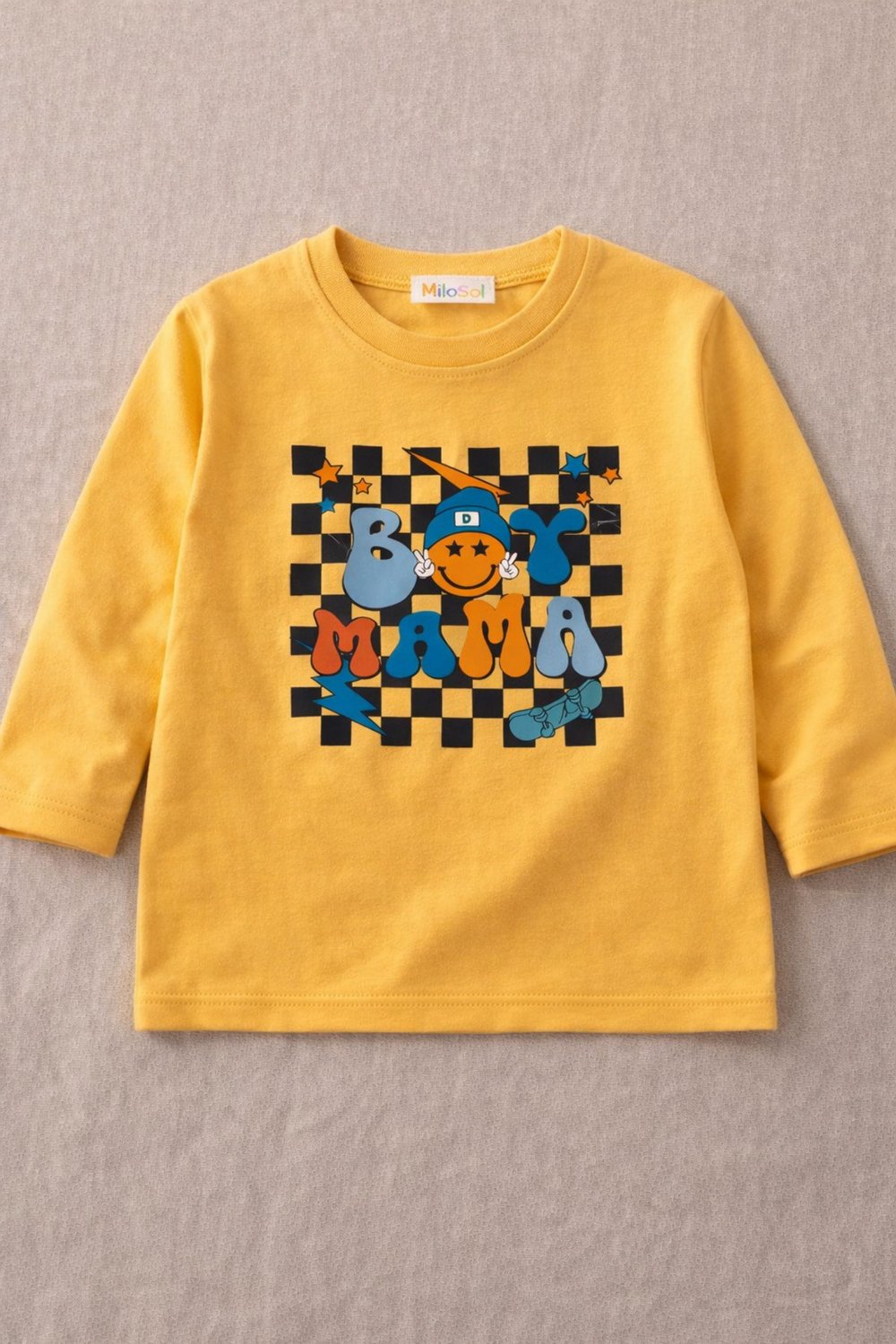 Boy Mama Slogan Baskılı Unisex Sweatshirt