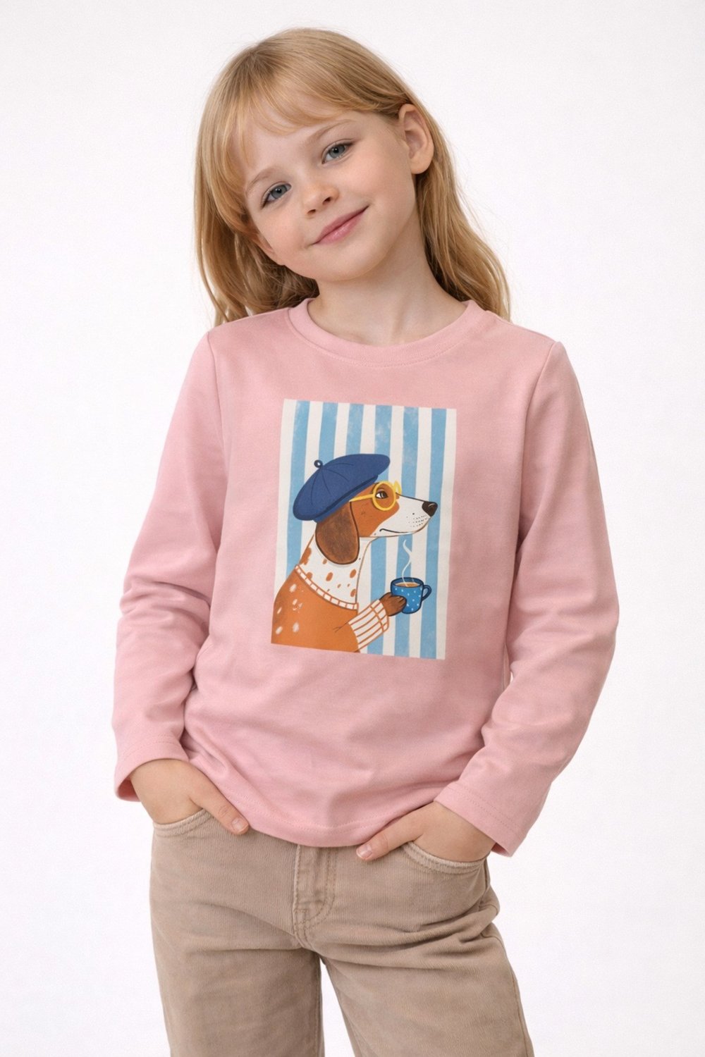Milo+Sol Pink Coffee Mood Unisex Basic Sweatshirt