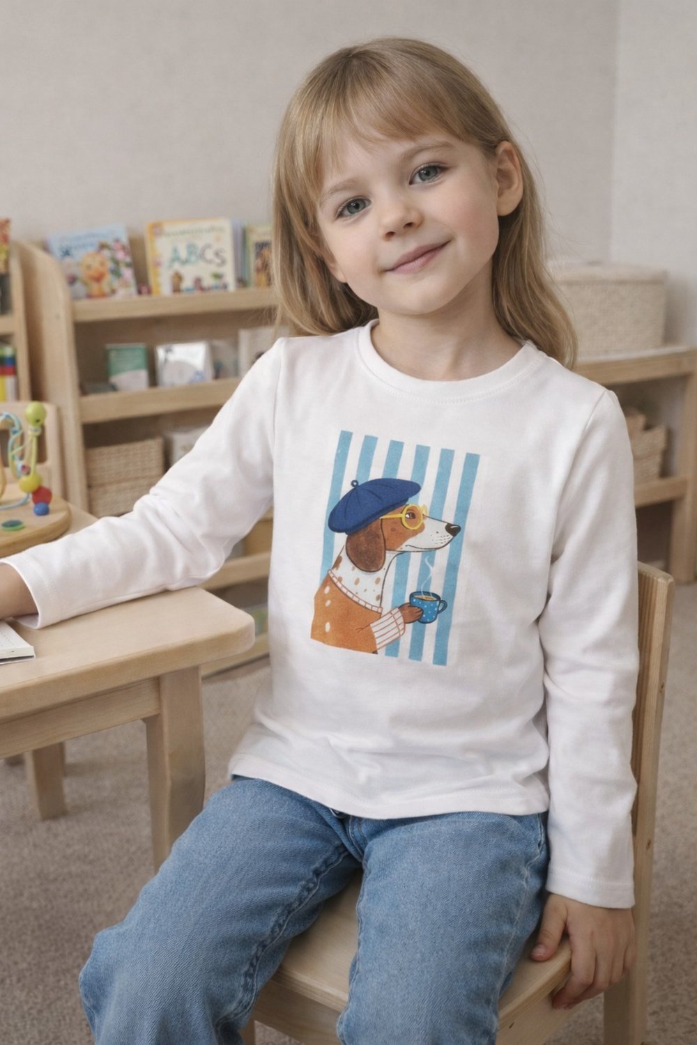 Milo+Sol White Coffee Mood Unisex Basic Sweatshirt