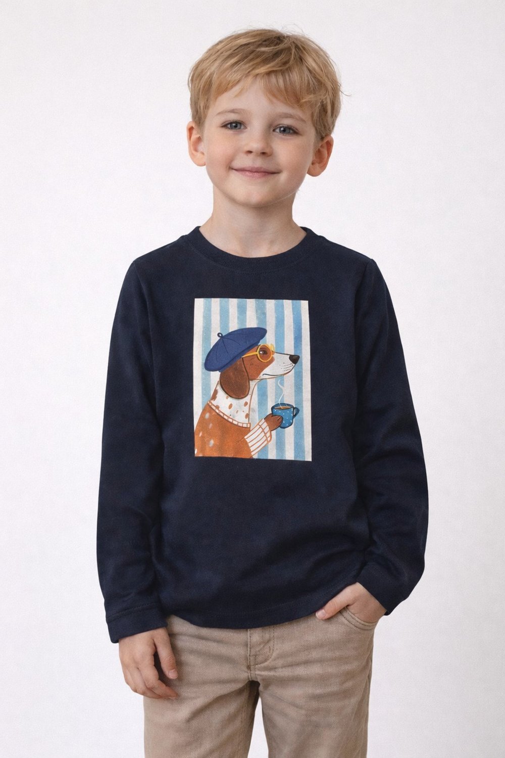 Navy Coffee Mood Unisex Basic Sweatshirt